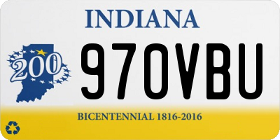 IN license plate 970VBU