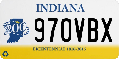 IN license plate 970VBX