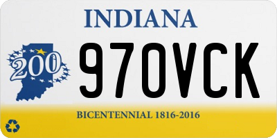 IN license plate 970VCK
