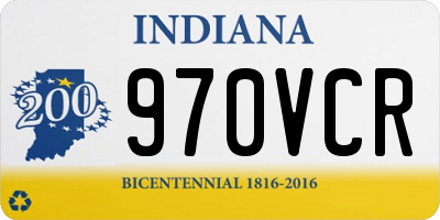 IN license plate 970VCR