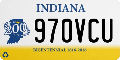 IN license plate 970VCU