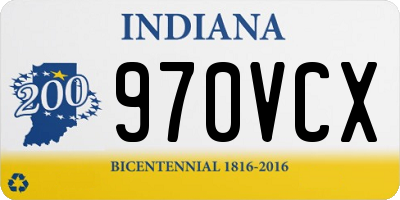 IN license plate 970VCX