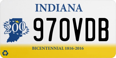 IN license plate 970VDB