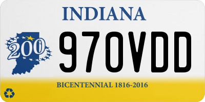 IN license plate 970VDD