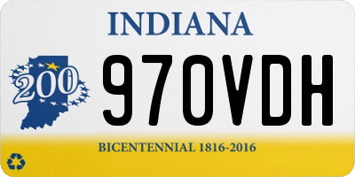 IN license plate 970VDH