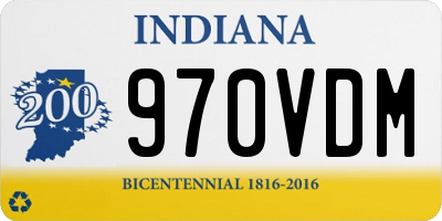 IN license plate 970VDM