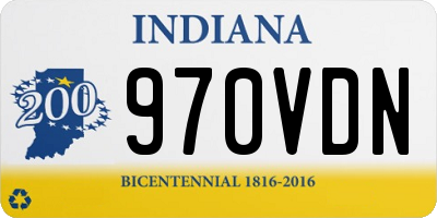 IN license plate 970VDN
