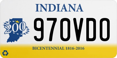 IN license plate 970VDO