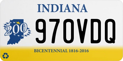 IN license plate 970VDQ