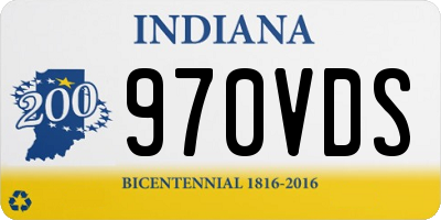IN license plate 970VDS