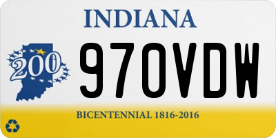 IN license plate 970VDW