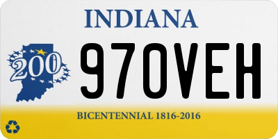 IN license plate 970VEH