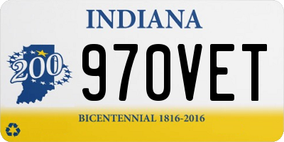 IN license plate 970VET