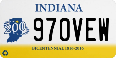 IN license plate 970VEW