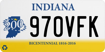 IN license plate 970VFK