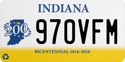 IN license plate 970VFM