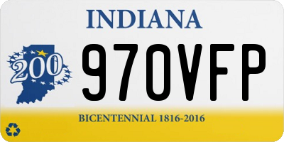 IN license plate 970VFP