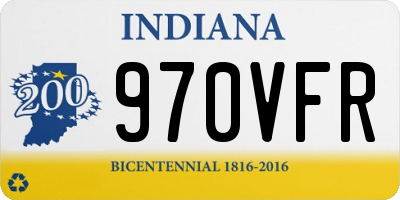 IN license plate 970VFR