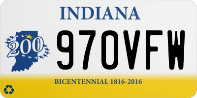 IN license plate 970VFW