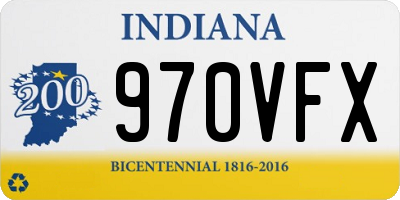 IN license plate 970VFX