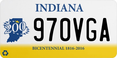 IN license plate 970VGA