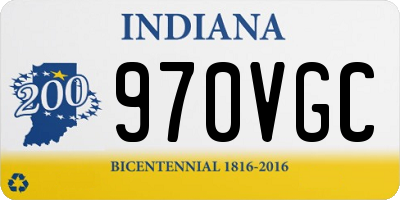 IN license plate 970VGC