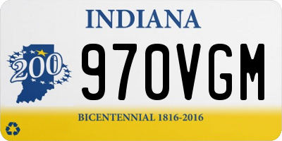 IN license plate 970VGM