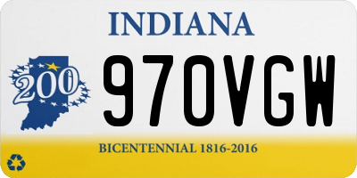 IN license plate 970VGW