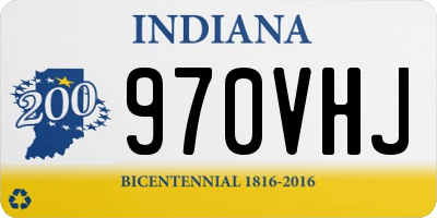 IN license plate 970VHJ