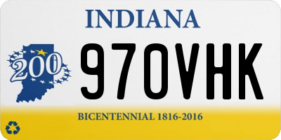 IN license plate 970VHK