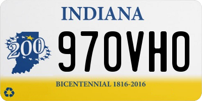 IN license plate 970VHO