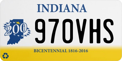 IN license plate 970VHS
