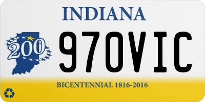 IN license plate 970VIC