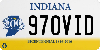 IN license plate 970VID