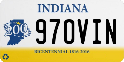 IN license plate 970VIN