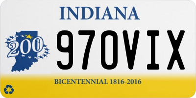 IN license plate 970VIX