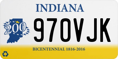 IN license plate 970VJK
