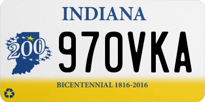 IN license plate 970VKA