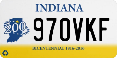 IN license plate 970VKF