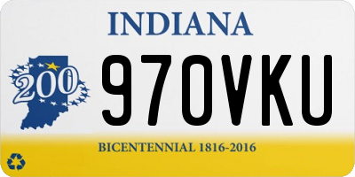 IN license plate 970VKU