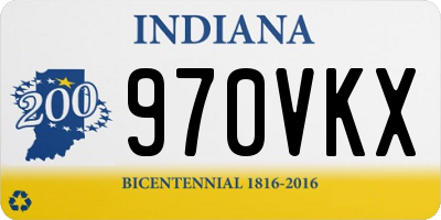 IN license plate 970VKX