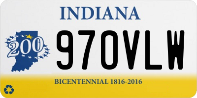 IN license plate 970VLW
