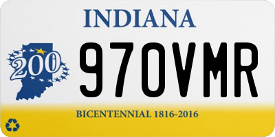 IN license plate 970VMR