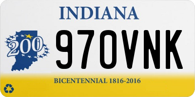 IN license plate 970VNK