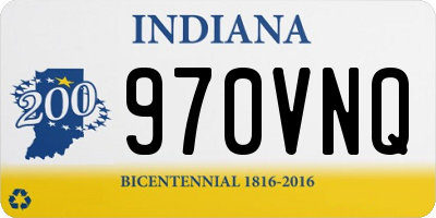IN license plate 970VNQ