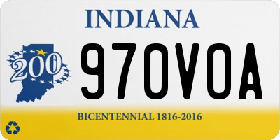 IN license plate 970VOA