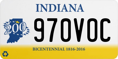 IN license plate 970VOC