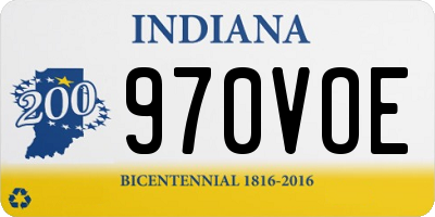 IN license plate 970VOE
