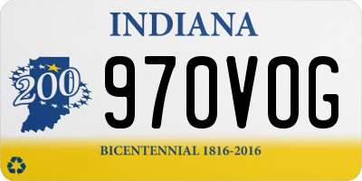 IN license plate 970VOG