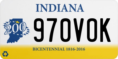 IN license plate 970VOK